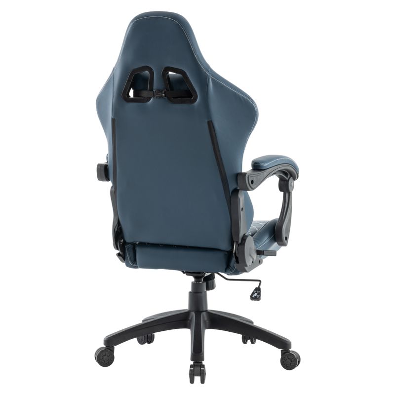 Kancelárske, herné kreslo, modrá koža, SAMIE