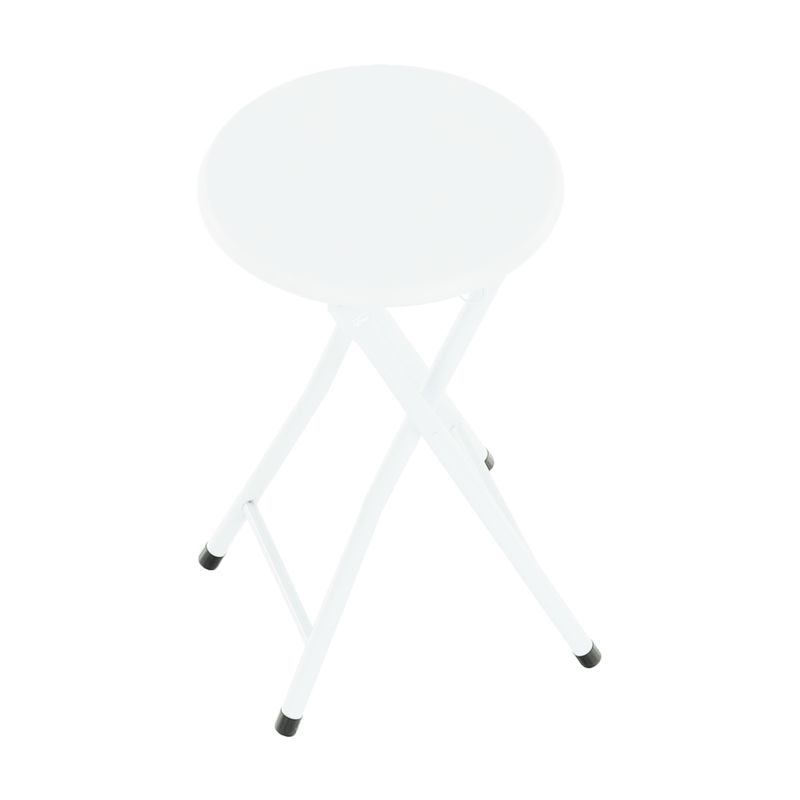 Skladacia stolička, 30cm, biela, kov, MDF, AMADEO NEW