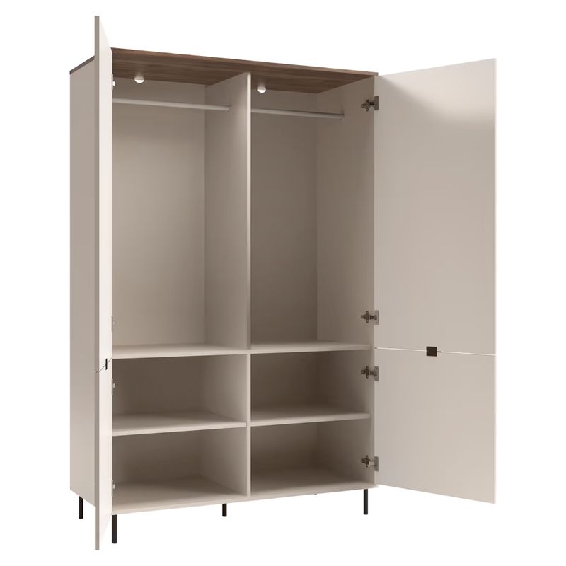 Skriňa, 123cm, vešiaková, kašmír, dub castello, EYCO 4D