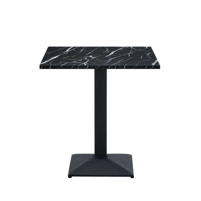 Jedálenský bistro stôl, 70x70cm, DTD, čierny mramor, čierny, RINALDO TYP 1