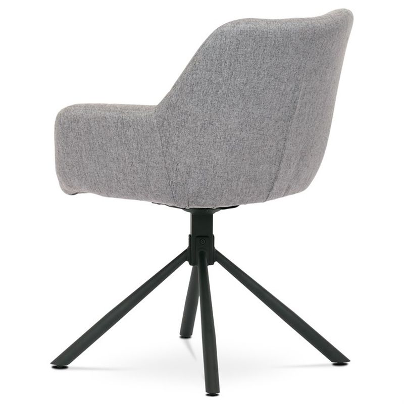 Jedálenská stolička, sivá, hladká, látka, HC-532 SIL2