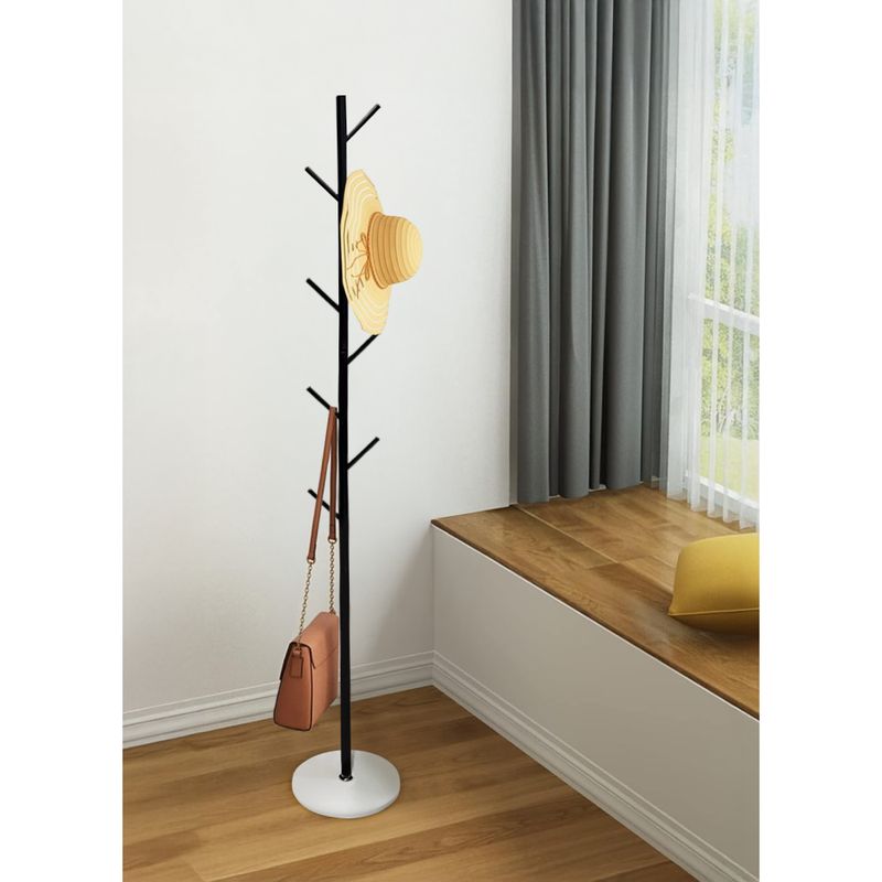 Vešiak, 173cm, čierny, kov, TUKAN