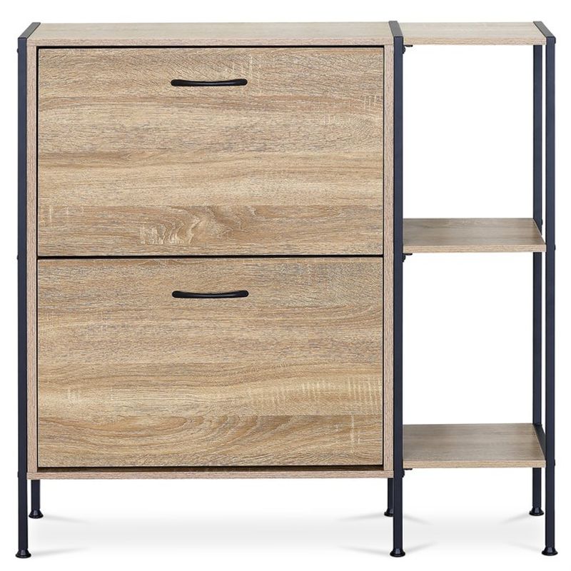 Botník, 88cm, MDF dub, kov, ABO-G1008 OAK