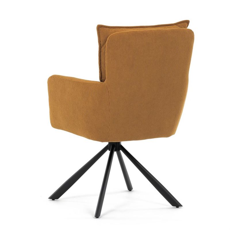 Jedálenská stolička, žltá, manšestrová, látka, HC-X1128 YEL2