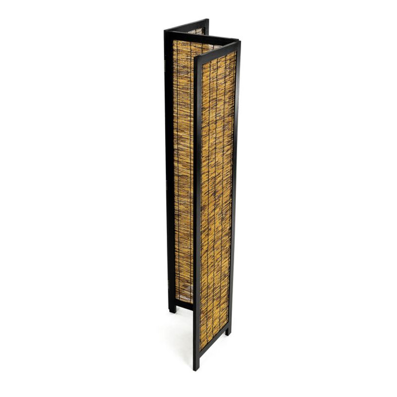 Paraván, 121cm, masív, hnedý, EF-L174 BK