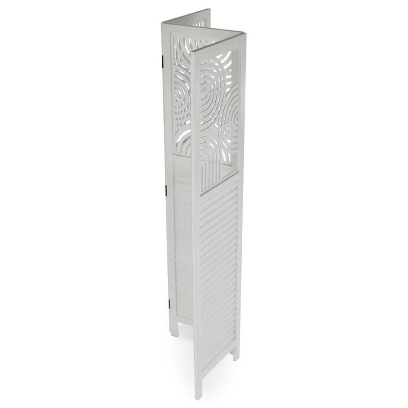 Paraván, 121cm, masív, biely, EF-L175 WT