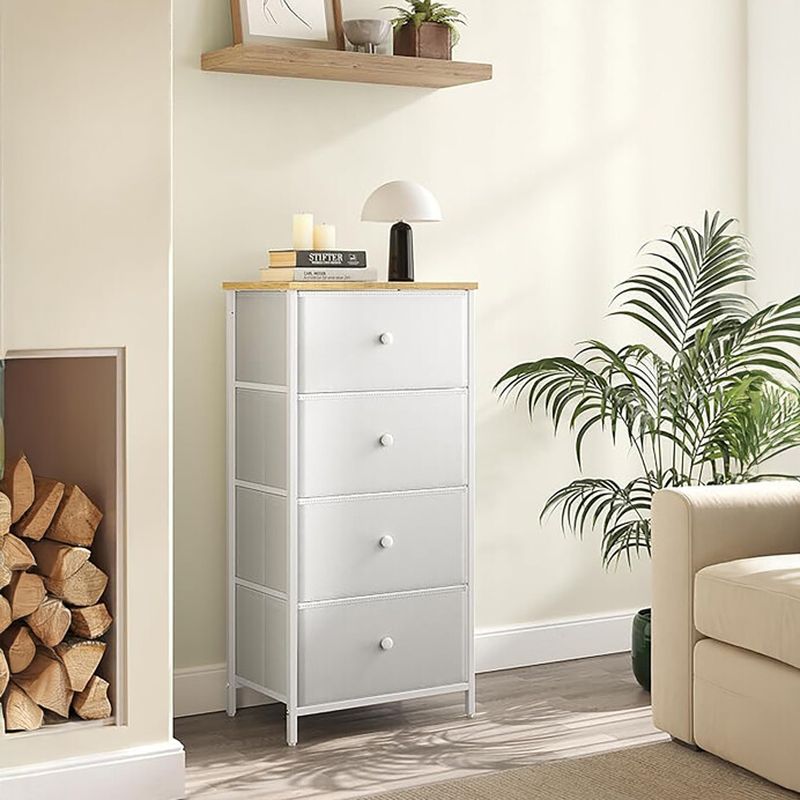 Komoda, 45cm, MDF, biela, AUK-E1031 WT