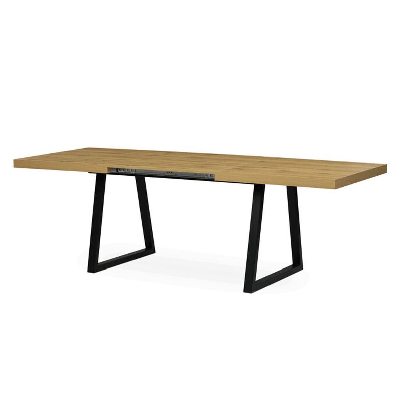 Jedálenský stôl 160-240x90 cm, rozkladací, lamino, dub, HT-R5624 OAK