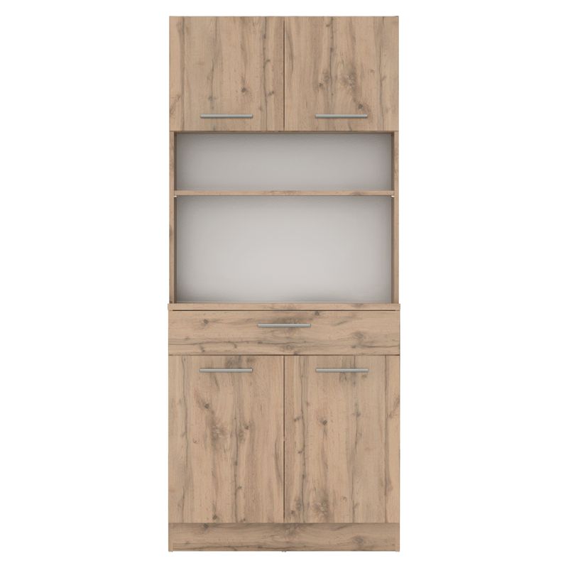 Štvordverový kredenc, 80cm, dub wotan, DOMIS NEW