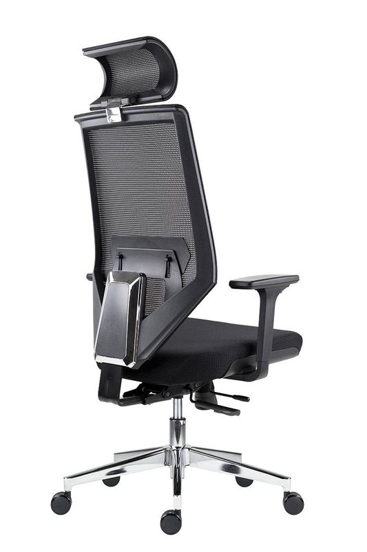 Kancelárske kreslo, čierna sieťovina a látka, EDGE NET