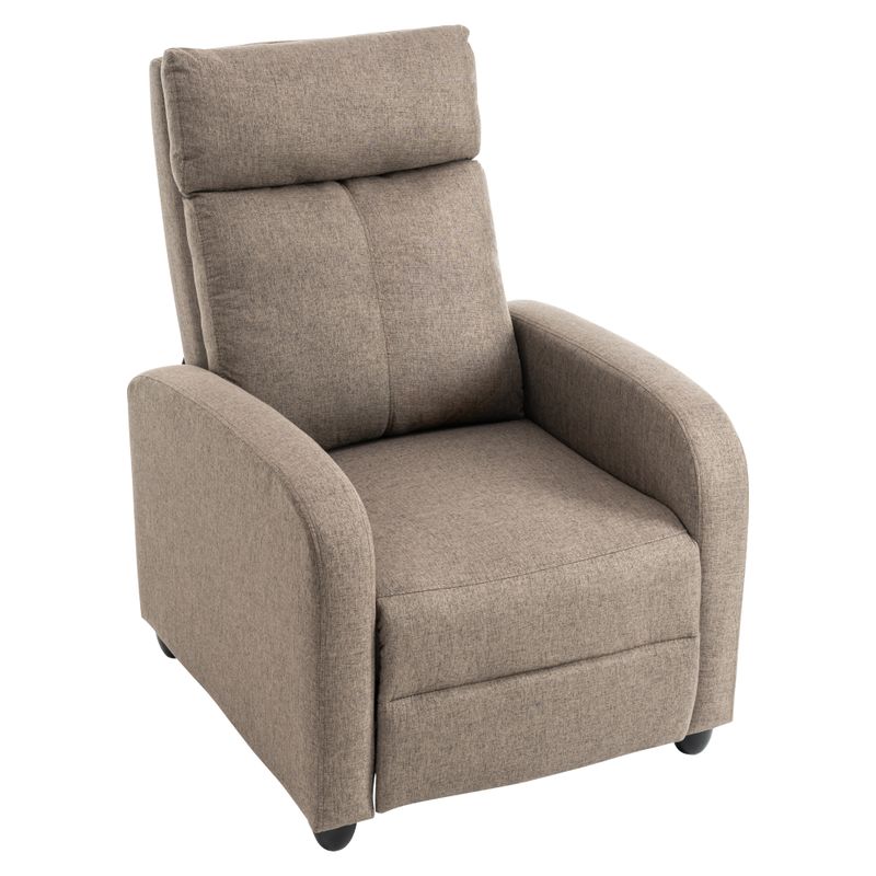 Relaxačné kreslo, hnedá látka, KRESO NEW - posledný kus