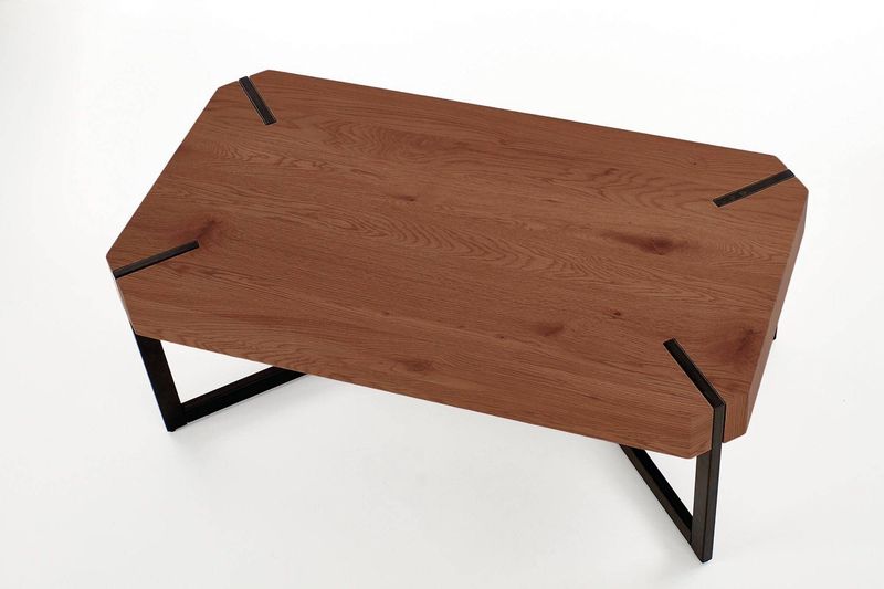 Konferenčný stolík, 110x60cm, čierny, dub zlatý, LAVIDA