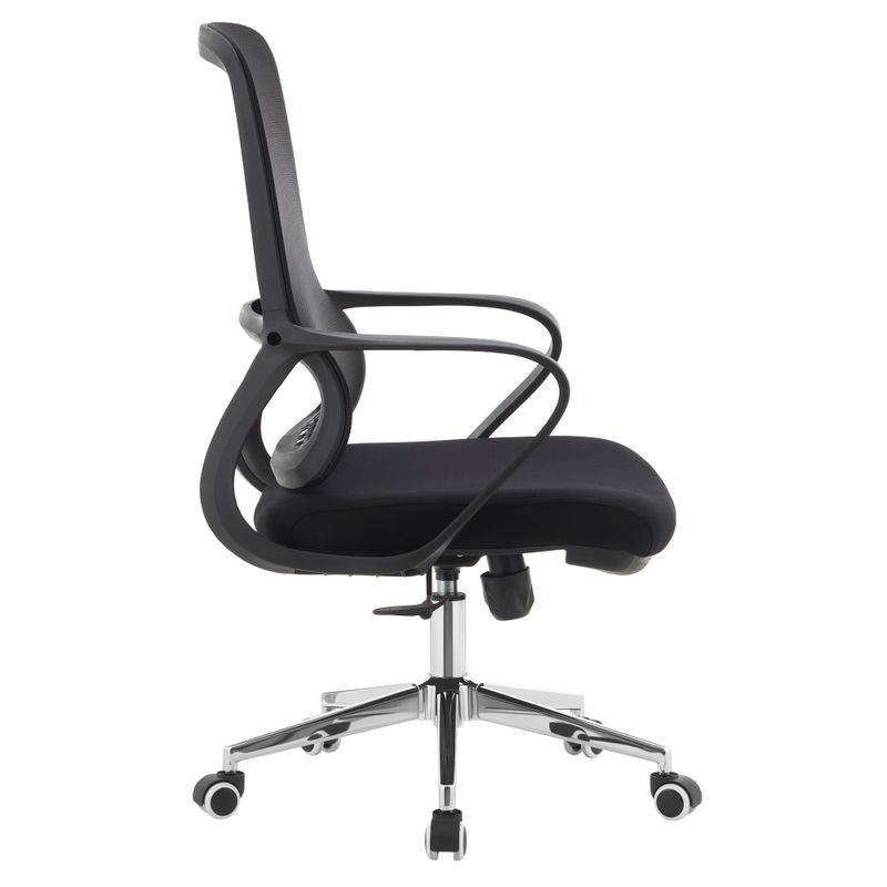 Kancelárske kreslo, čierna sieťovina a látka, FOSTER TYP 2