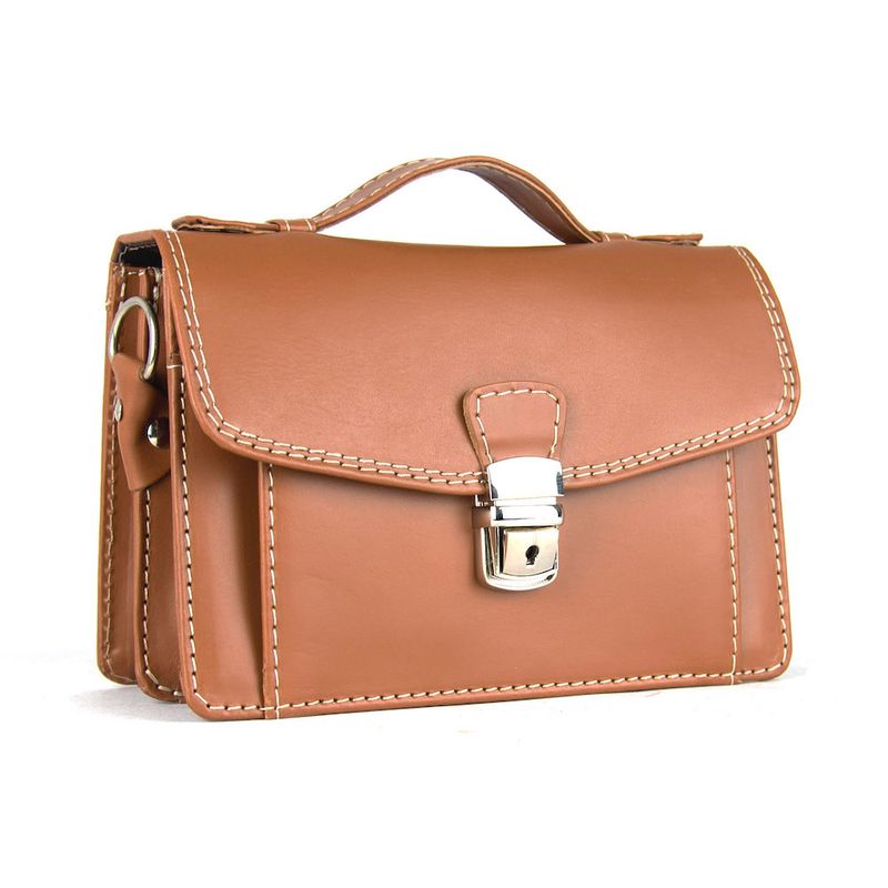 Luxusná kožená etuja č.7847, viacúčelové púzdro vo svetlo hnedej farbe