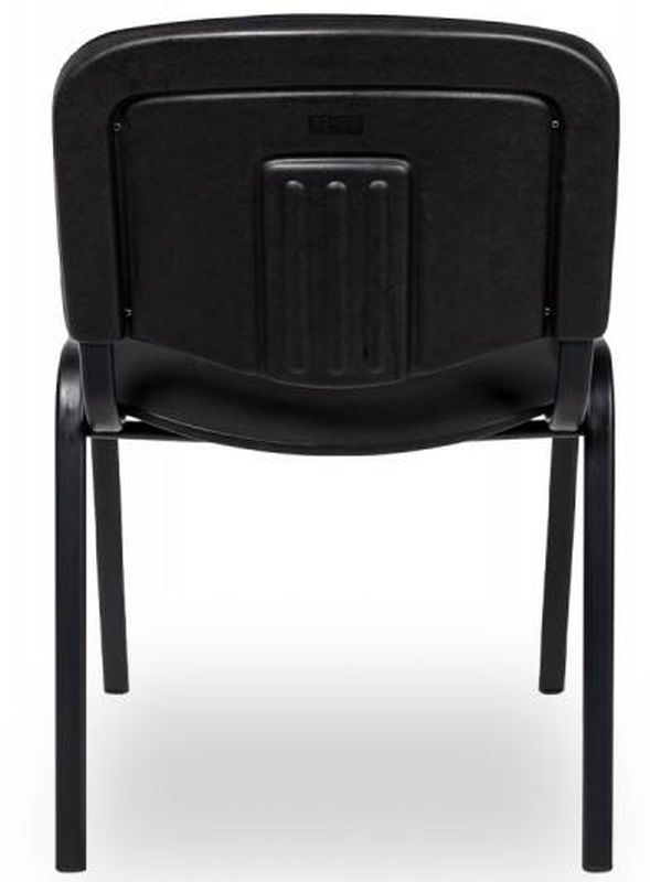Kancelárska stolička, čierna látka, kov čierny, ISO STANDARD BL