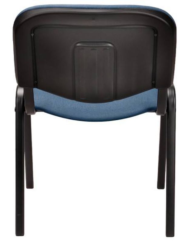 Kancelárska stolička, modrá látka, kov čierny, ISO STANDARD BL