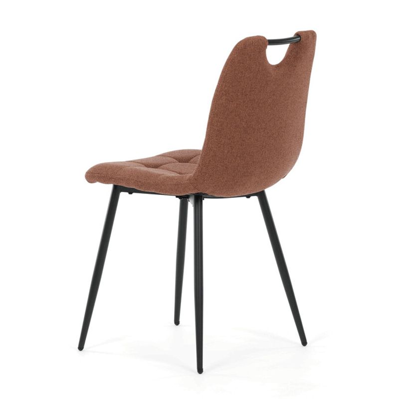 Jedálenská stolička, hnedá, látka, DCL-V2017 BR2