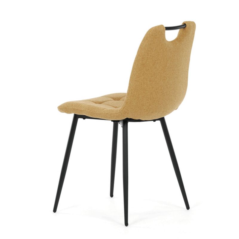 Jedálenská stolička, žltá, látka, DCL-V2017 YEL2