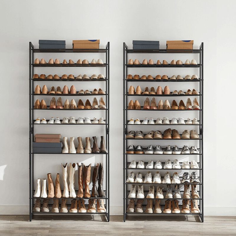 Botník, 93cm, kov, čierny, ABO-E1112 WT