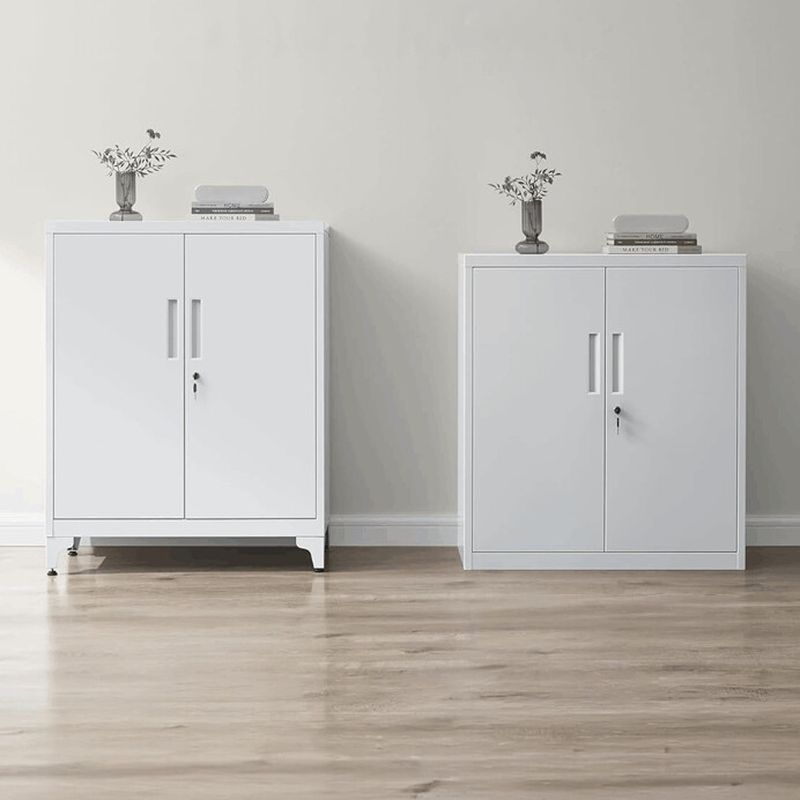 Komoda 80x40x90cm, kov, biela, AUS-E1113 WT