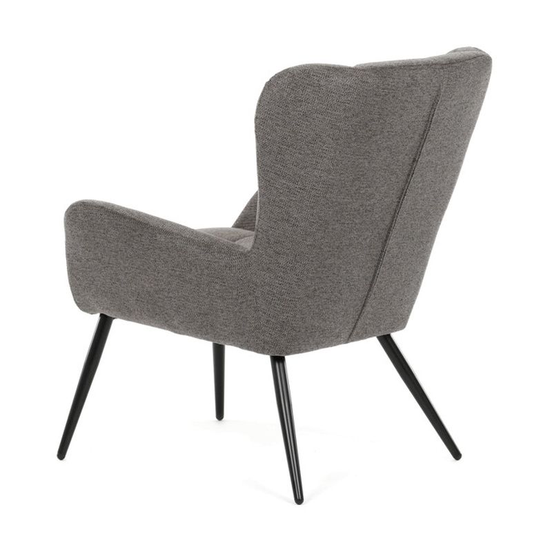 Kreslo ušiak, sivá látka, AK-H9206 GREY2