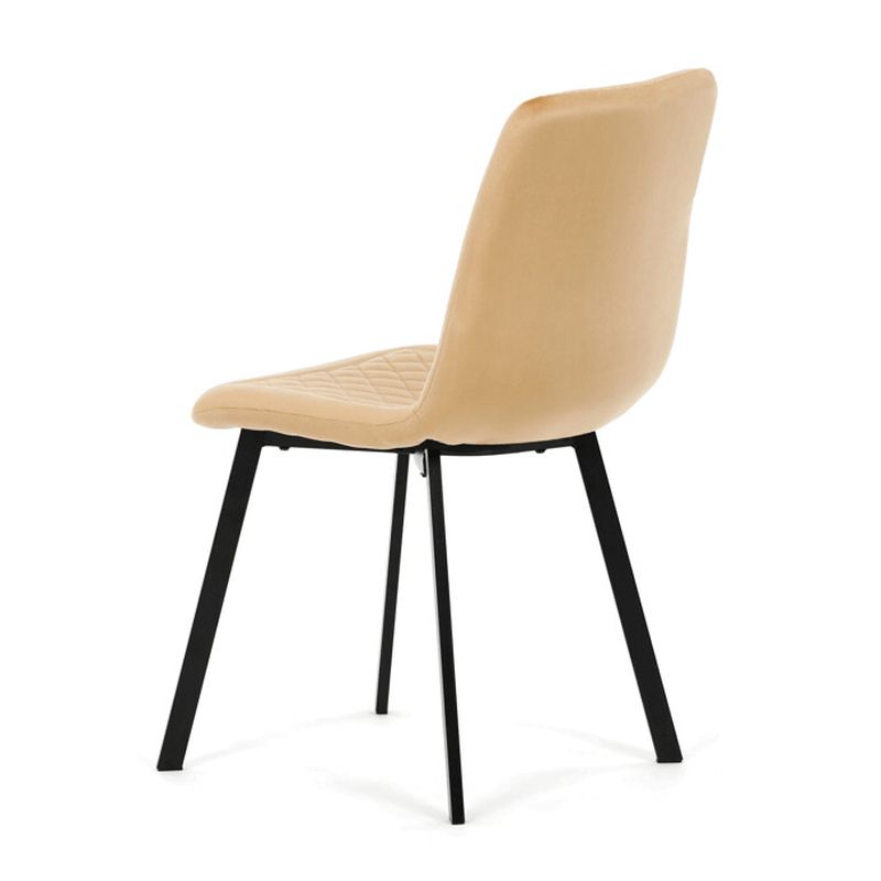 Jedálenská stolička, žltá, zamatová látka, DCL-973 YEL4