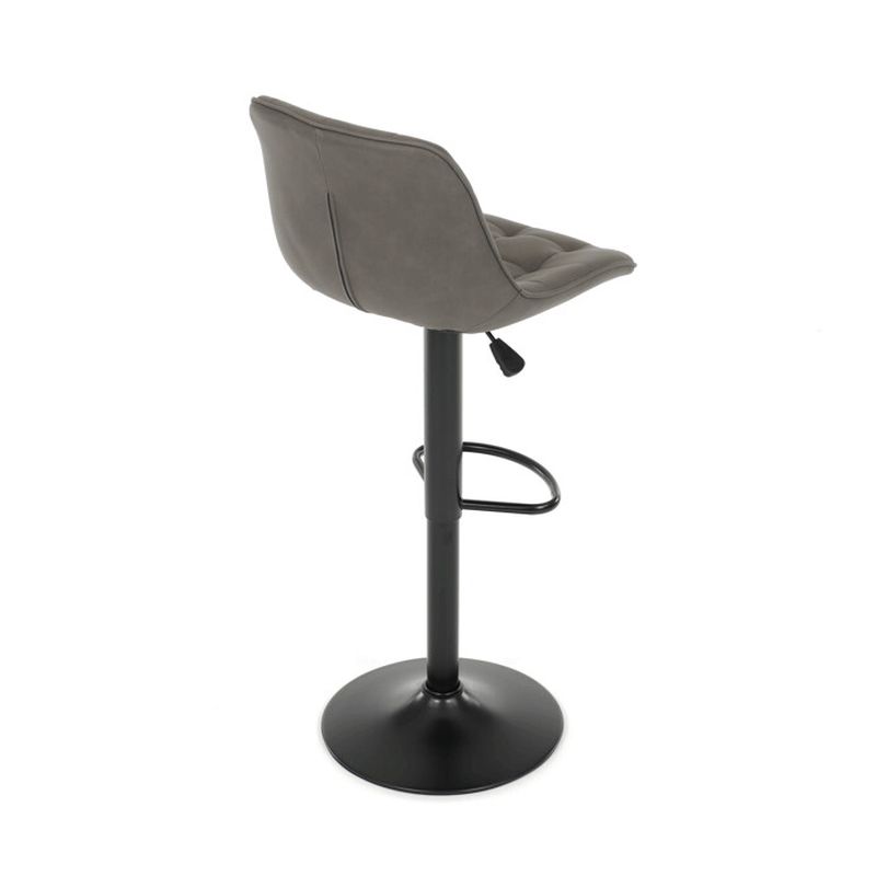 Barová stolička, sivá látka, noha čierna, AUB-V3066 GREY3
