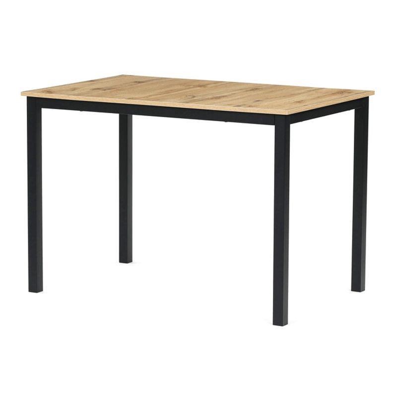 Jedálenský set 1+4, 110x70cm, MDF, divoký dub, látka hnedá, AUTRON