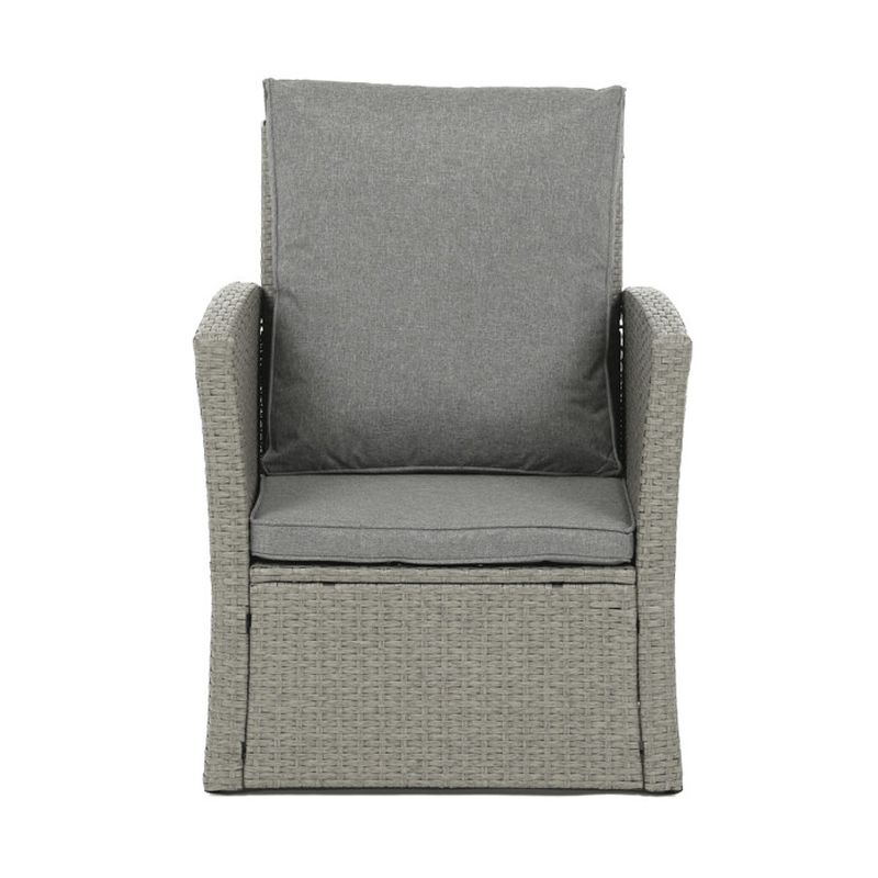 Záhradná sedacia súprava, polyratan, sivý, AZS-A1523 GREY