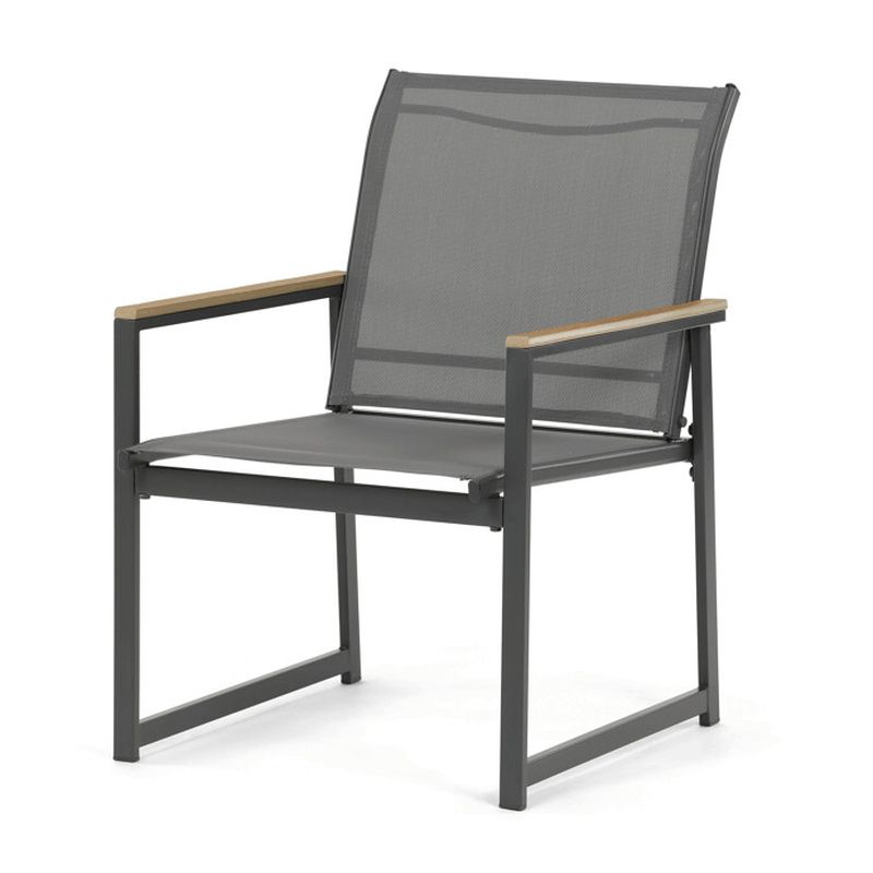 Záhradná zostava, kov, polywood, sieťovina, sivá, AZS-S1212 GREY