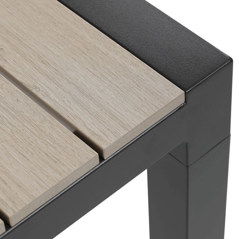 Záhradný stôl 160x90cm, hliník, polywood, čierna, AZT-S1514 BK