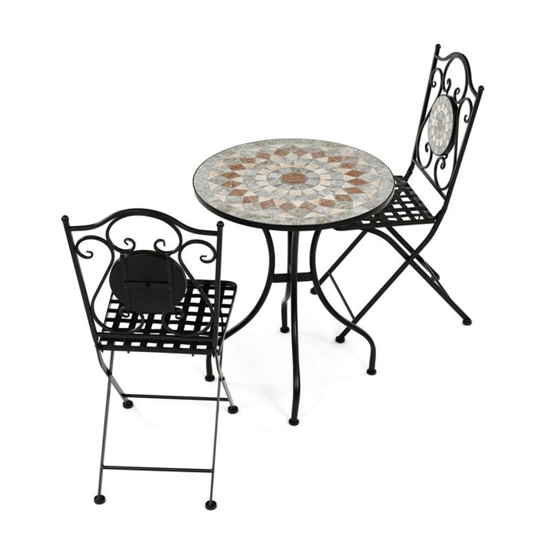 Záhradný set 1+2, kov, keramika, viacfarebná, US1400 SET