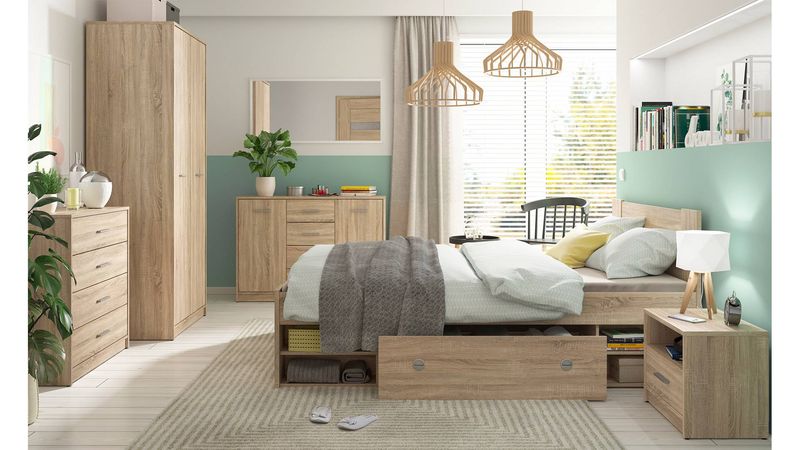 Písací stôl, 100x59cm, dub sonoma, NEPO PLUS BIU1S