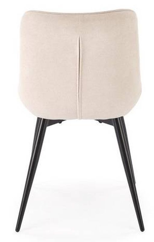 Jedálenská stolička, béžová látka, nohy kov čierny, K-567