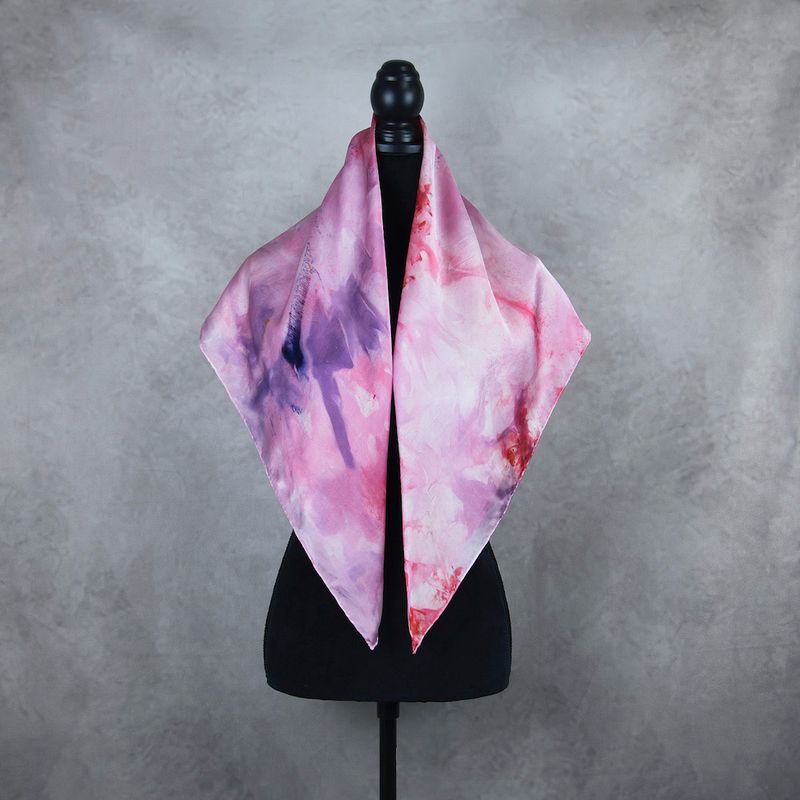 Hodvábna šatka LIMITED_289, Vyrobená na Slovensku, 90x90cm