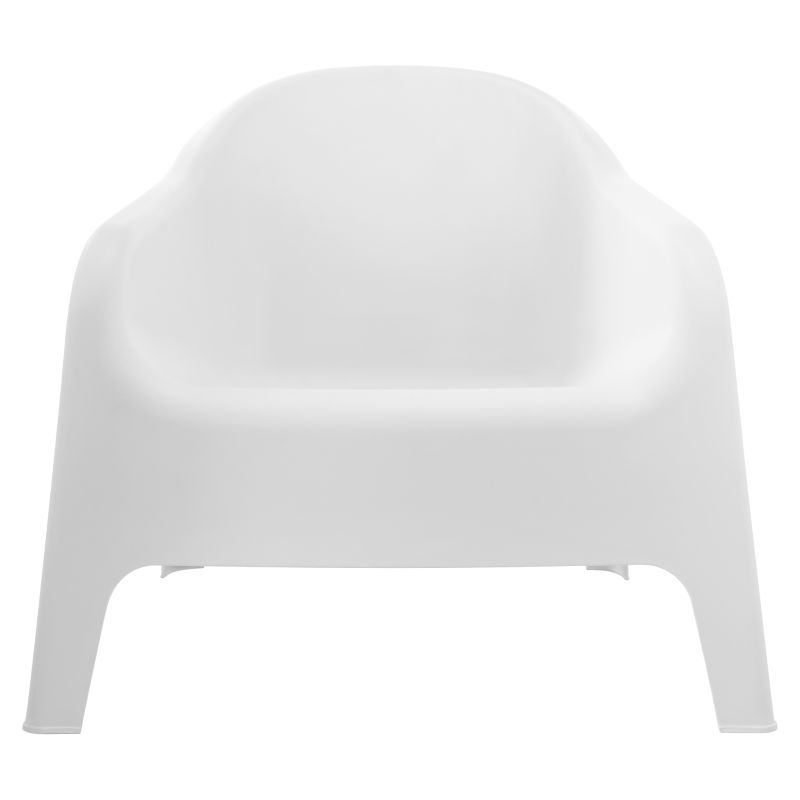 Záhradné stohovateľné kreslo, biely plast, SOKRA NEW