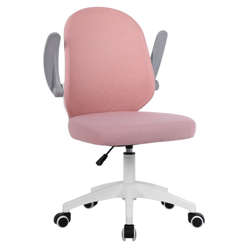 Kancelárske kreslo, ružová sieťovina, biela, PASTURA