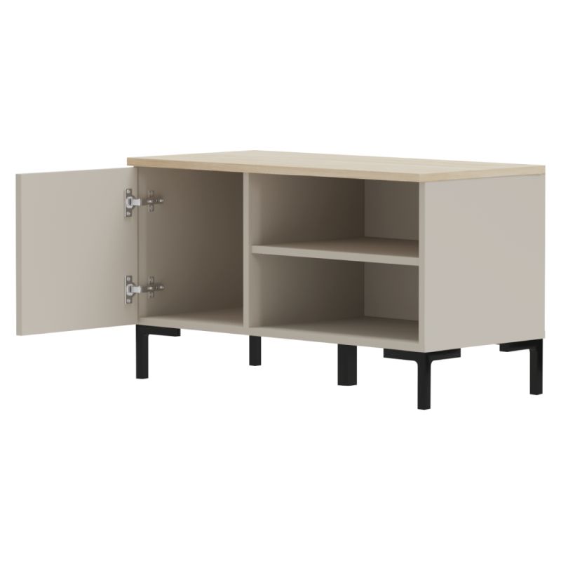 Botník, 85cm, sivohnedý Taupe, dub silverjack, DOMCA 1D