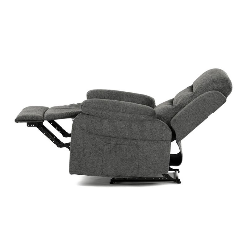 Polohovacie kreslo, manuálne, sivé, látka, TV-4086 GREY2