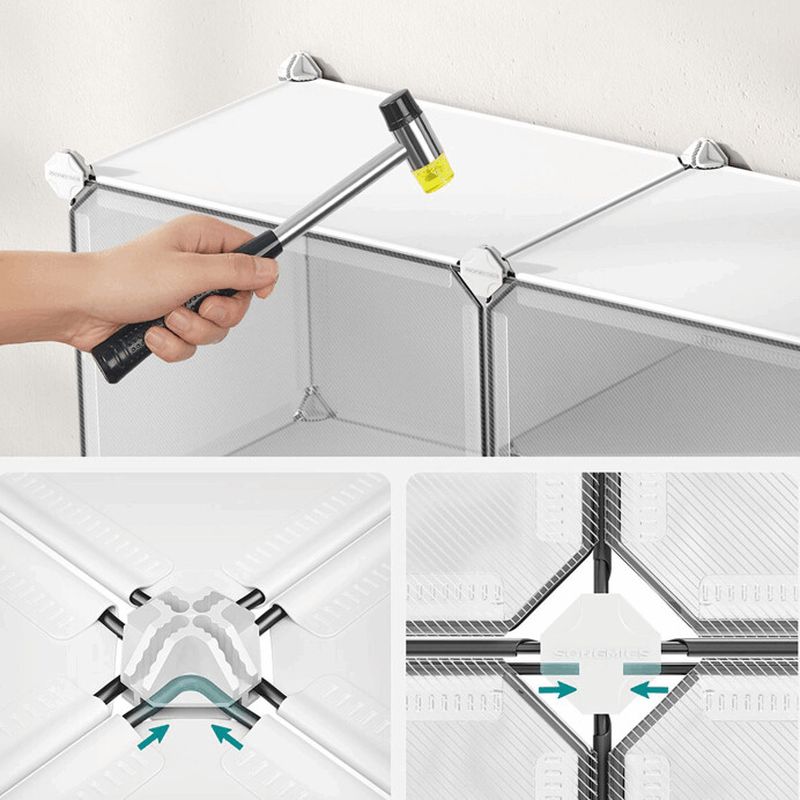 Botník, 83cm, plast, biely, ABO-E1033 WT