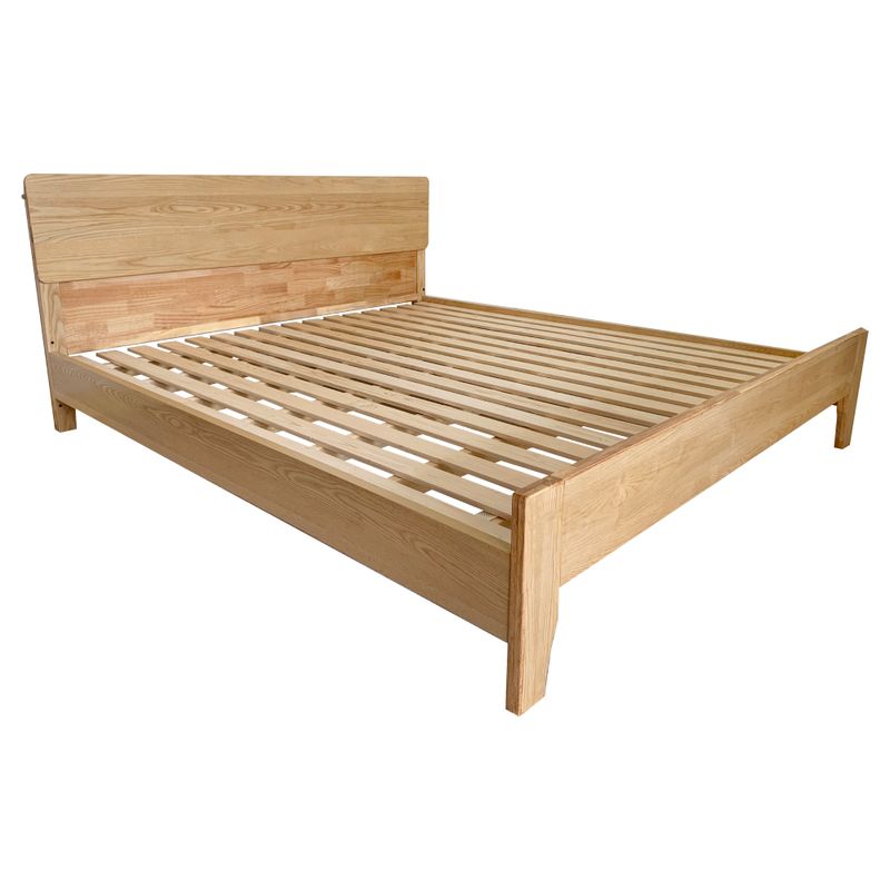 Manželská posteľ, 180x200, s roštom, masív, prírodná, BEDIA