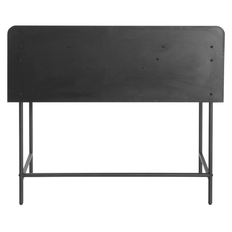 PC stôl, 100x49, dub, čierny, KOMPUS