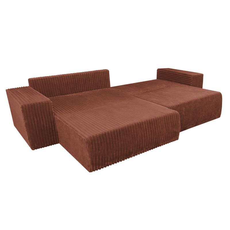 Univerzálna sedacia súprava, hnedá látka, PREMA ROH UNI