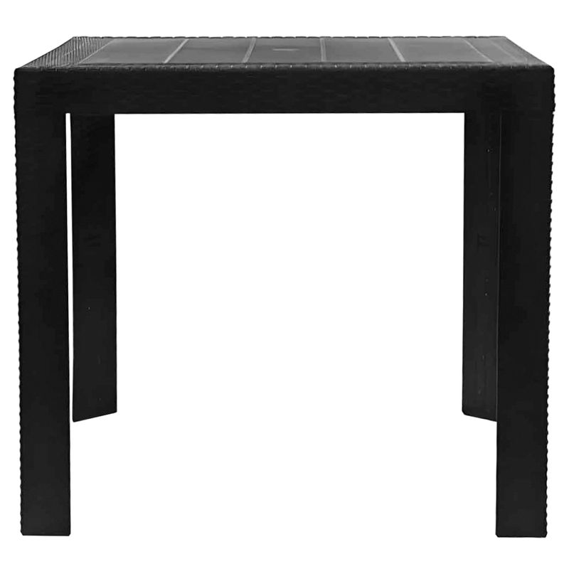 Záhradný stôl, 79x79cm, antracit, plast, KINGY NEW