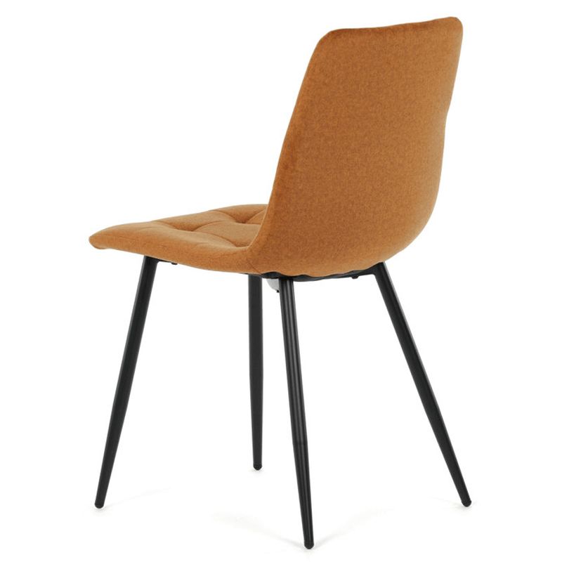 Jedálenská stolička, žltá, zamatová látka, DCL-X7015 YEL2