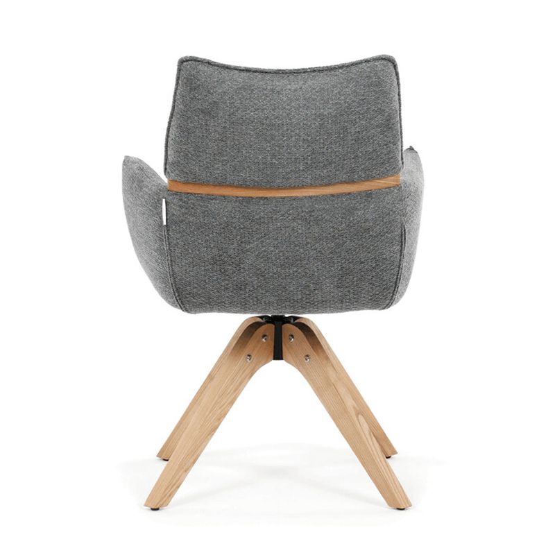 Jedálenská stolička, otočná, sivá, látka, DCH-D1348 CRM2