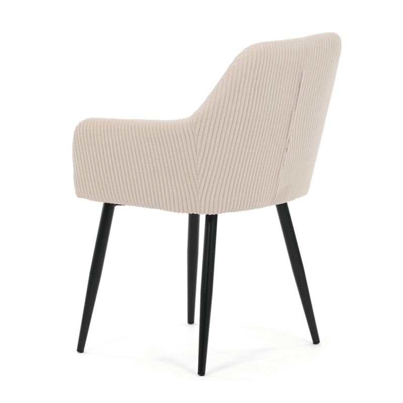 Jedálenská stolička, krémová, menčestrová látka, DCH-V4009 CRM6