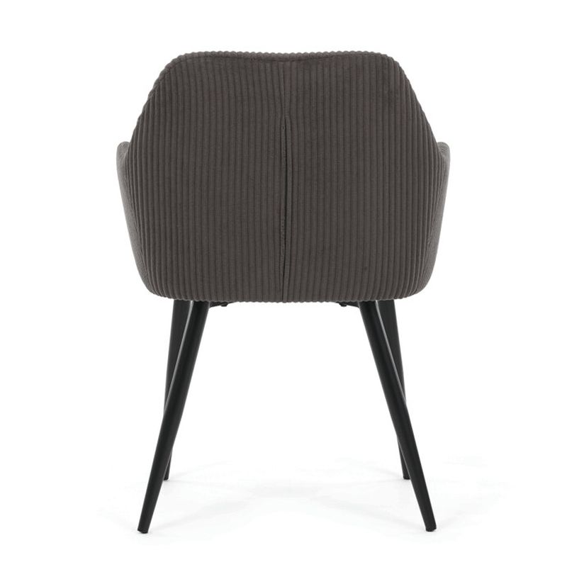 Jedálenská stolička, sivá, menčestrová látka, DCH-V4009 GREY6