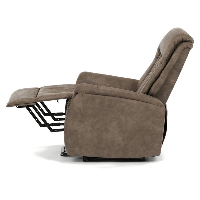Polohovacie kreslo, elektrické, hnedá látka vintage, TV-Q8575 BR3