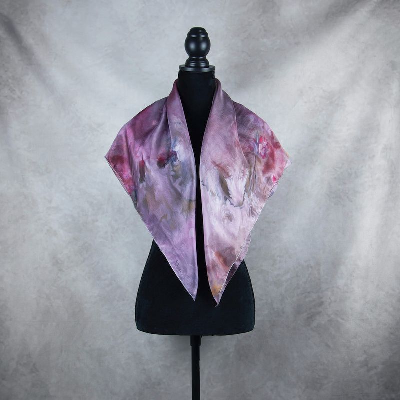 Hodvábna šatka VZOR_55, 85 x 90cm, Made in Slovakia